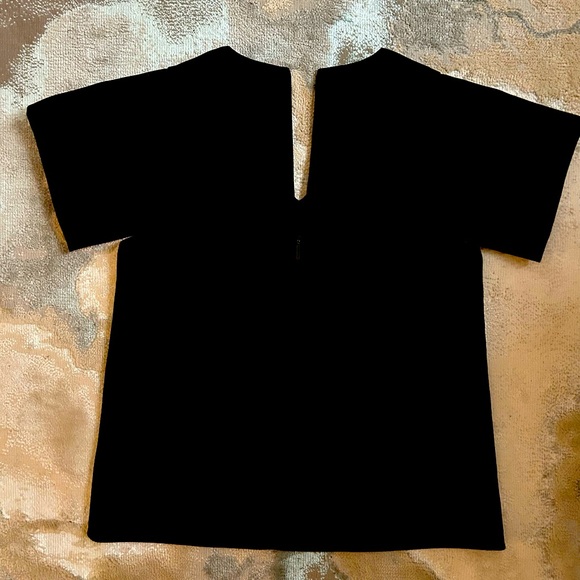 Black TIBI Short Shelve Blouse (Small) - Picture 3 of 8